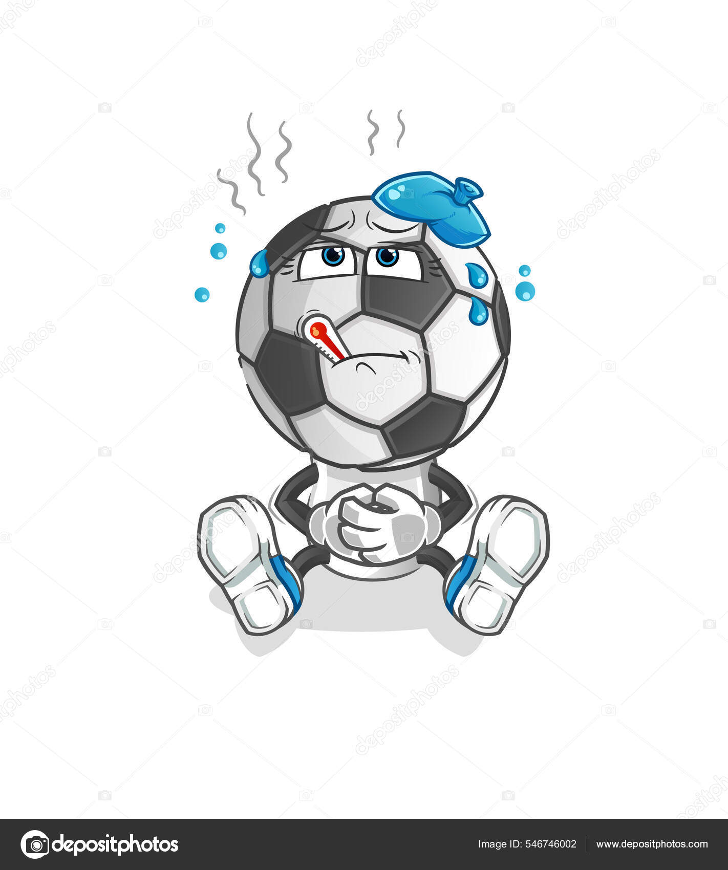 Cabeça Futebol Cartoon Vetor Doente Personagem Desenho Animado vetor(es) de  stock de ©hariyusuf.rap.gmail.com 546746002
